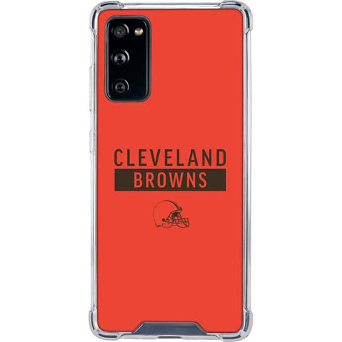 NFL Cleveland Browns Orange Performance Series Galaxy S20 FE Clear Case